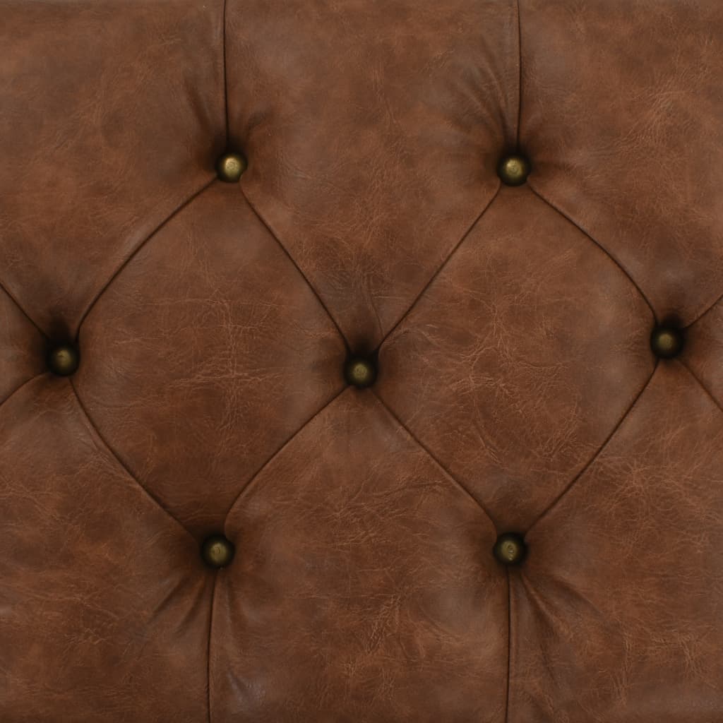 Tömör fa és műbőr tárolópad 80,5 x 41 x 50 cm Tömör fa és műbőr tárolópad 80,5 x 41 x 50 cm