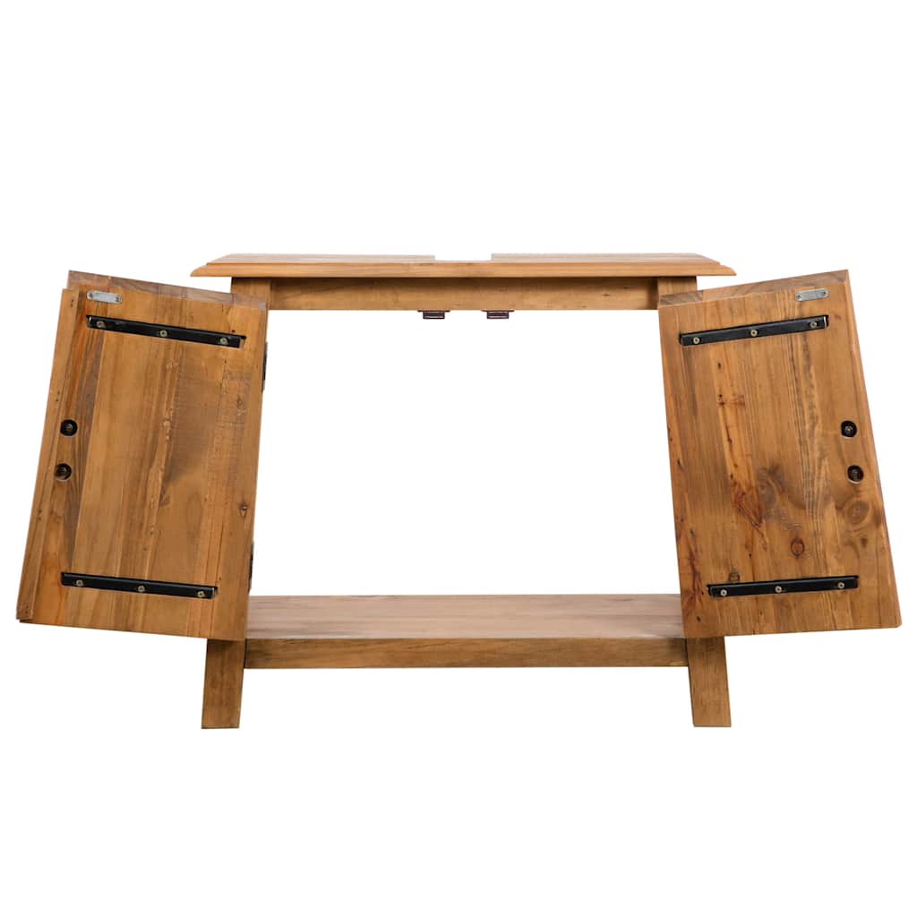 Tömör újrahasznosított fenyőfa pipereszekrény 70 x 32 x 63 cm