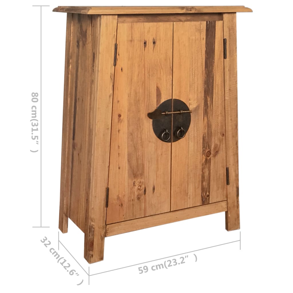 Tömör újrahasznosított fenyőfa kisszekrény 59 x 32 x 80 cm Tömör újrahasznosított fenyőfa kisszekrény 59 x 32 x 80 cm