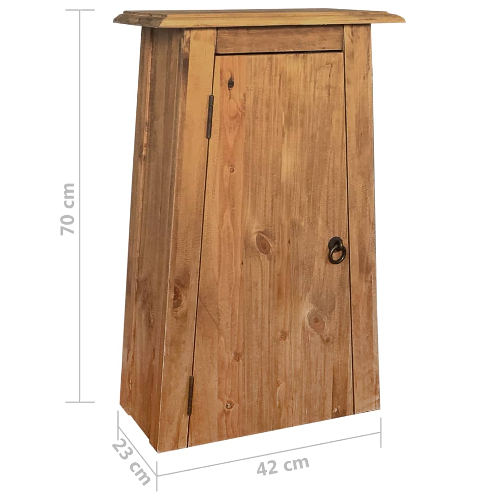 Tömör újrahasznosított fenyőfa faliszekrény 42 x 23 x 70 cm