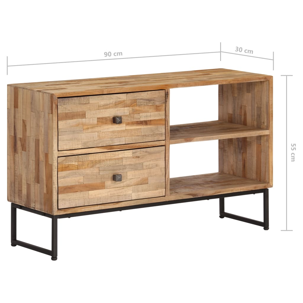 Tv-szekrény újrahasznosított tíkfából, 90 x 30 x 55 cm Tv-szekrény újrahasznosított tíkfából, 90 x 30 x 55 cm
