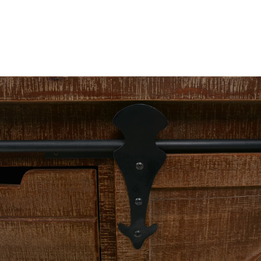 Barna tömör fenyő tárolószekrény 64 x 33,5 x 75 cm