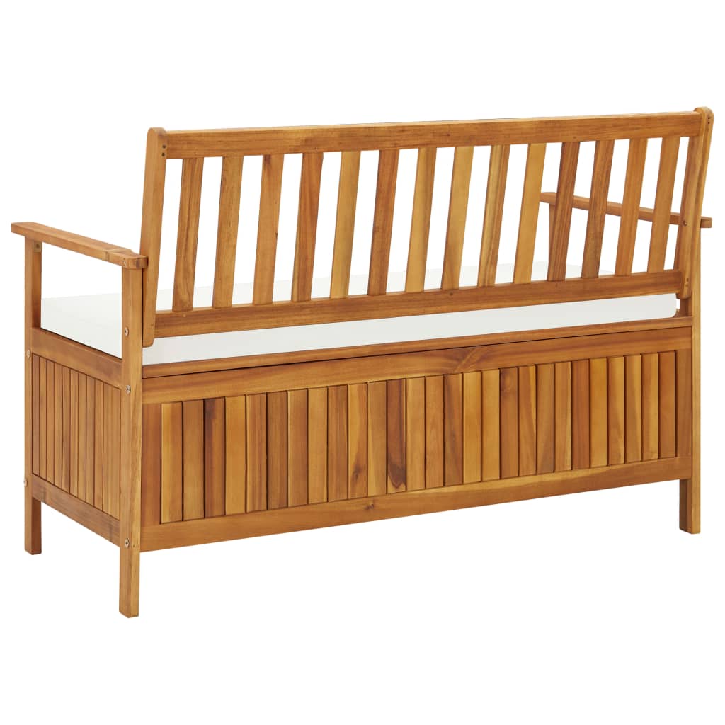 Tömör akácfa kerti xl tárolópad 120 x 63 x 84 cm