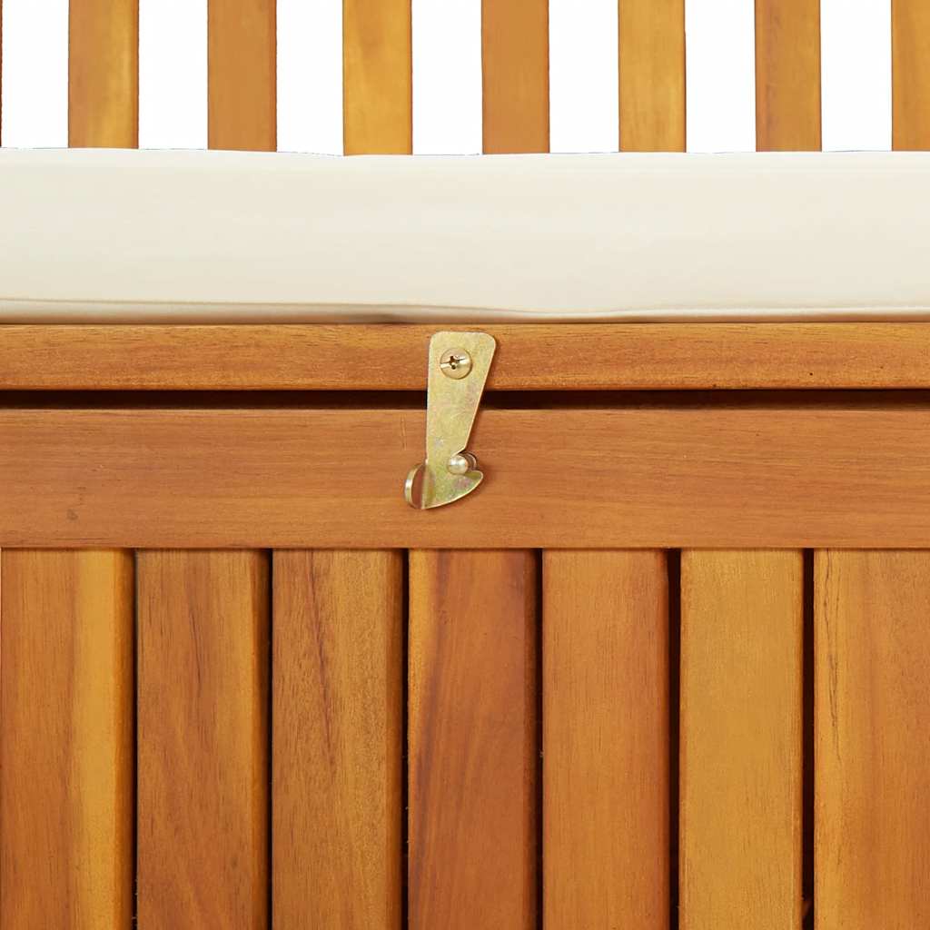 Tömör akácfa kerti xl tárolópad 120 x 63 x 84 cm
