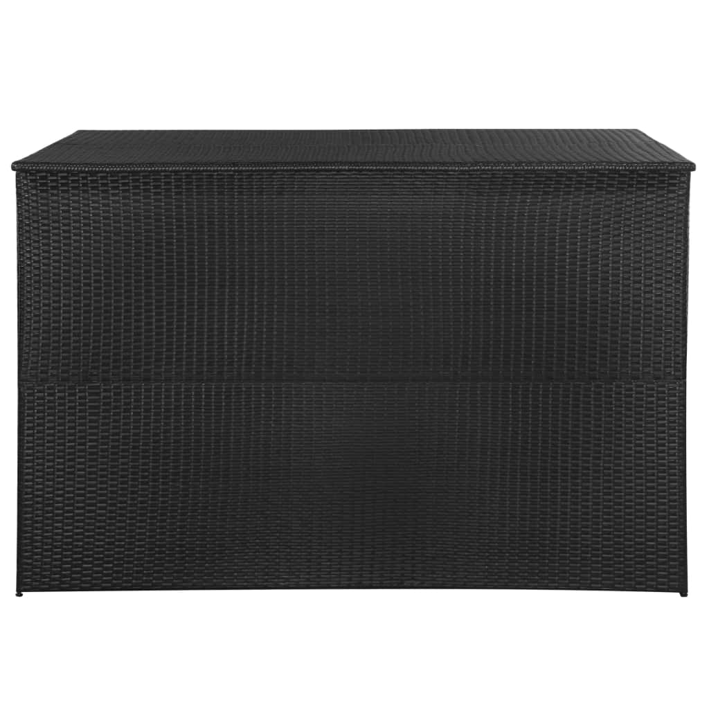 Fekete polyrattan kerti tárolóláda 150 x 100 x 100 cm Fekete polyrattan kerti tárolóláda 150 x 100 x 100 cm