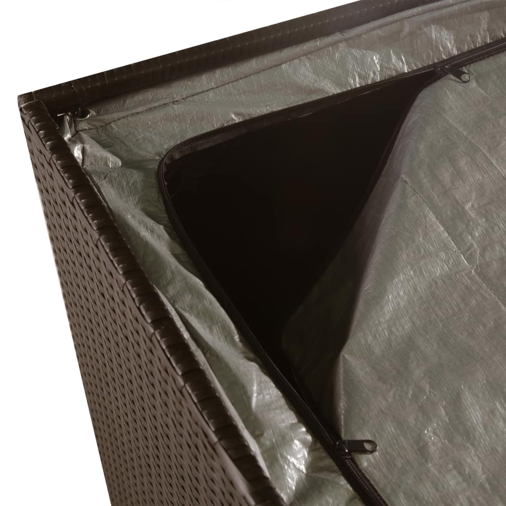 Barna polyrattan kerti tárolóláda 150 x 100 x 100 cm Barna polyrattan kerti tárolóláda 150 x 100 x 100 cm