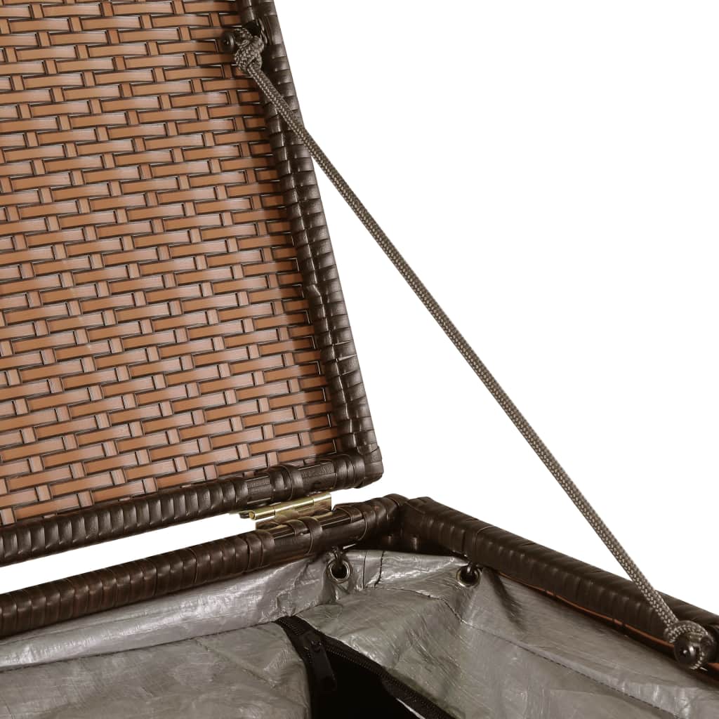 Barna polyrattan kerti tárolóláda 150 x 100 x 100 cm Barna polyrattan kerti tárolóláda 150 x 100 x 100 cm