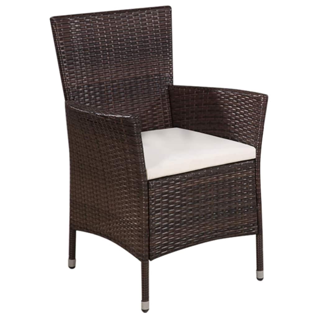 3 darabos barna polyrattan bisztrószett