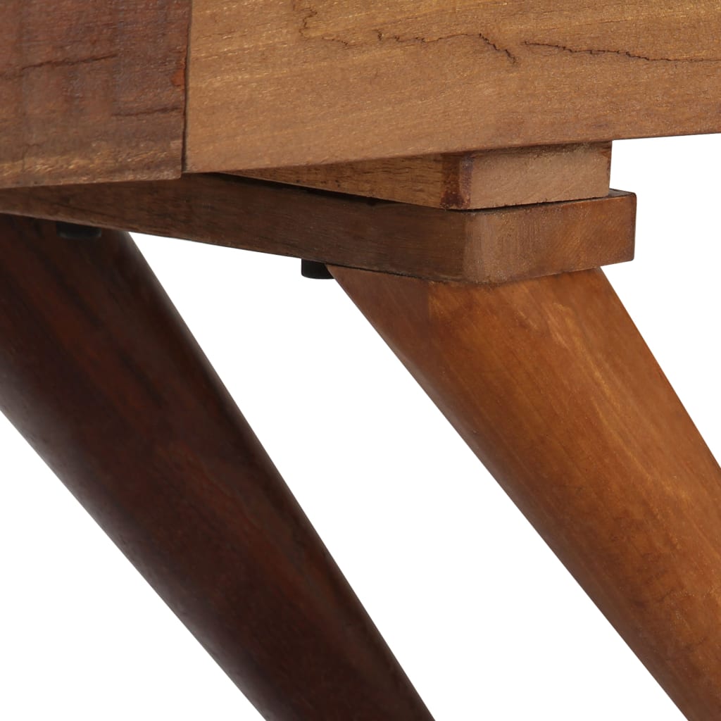 Barna tömör újrahasznosított fa tálalószekrény 110 x 30 x 75 cm