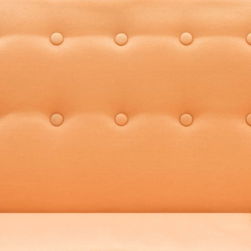 L-alakú narancssárga szövetkanapé 171,5 x 138 x 81,5 cm