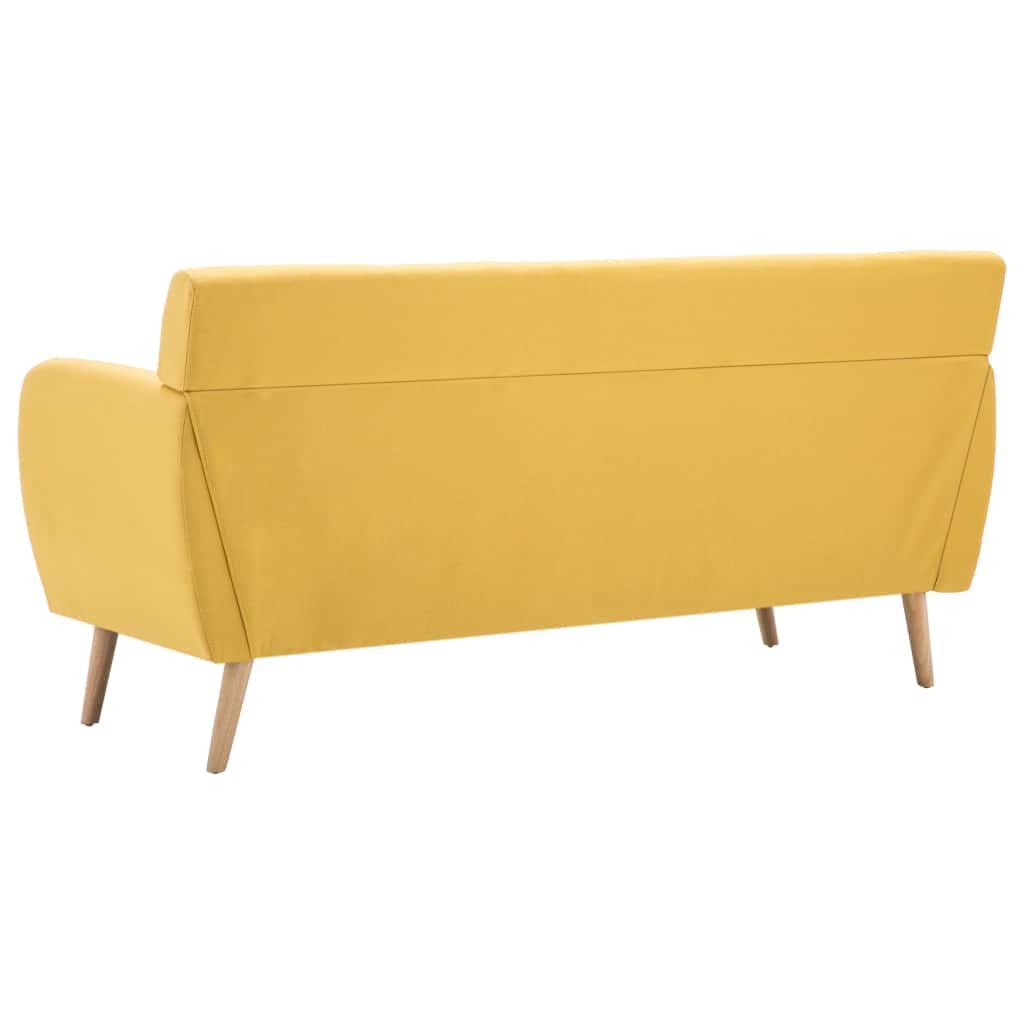 3 személyes sárga kárpitos kanapé 172 x 70 x 82 cm 3 személyes sárga kárpitos kanapé 172 x 70 x 82 cm