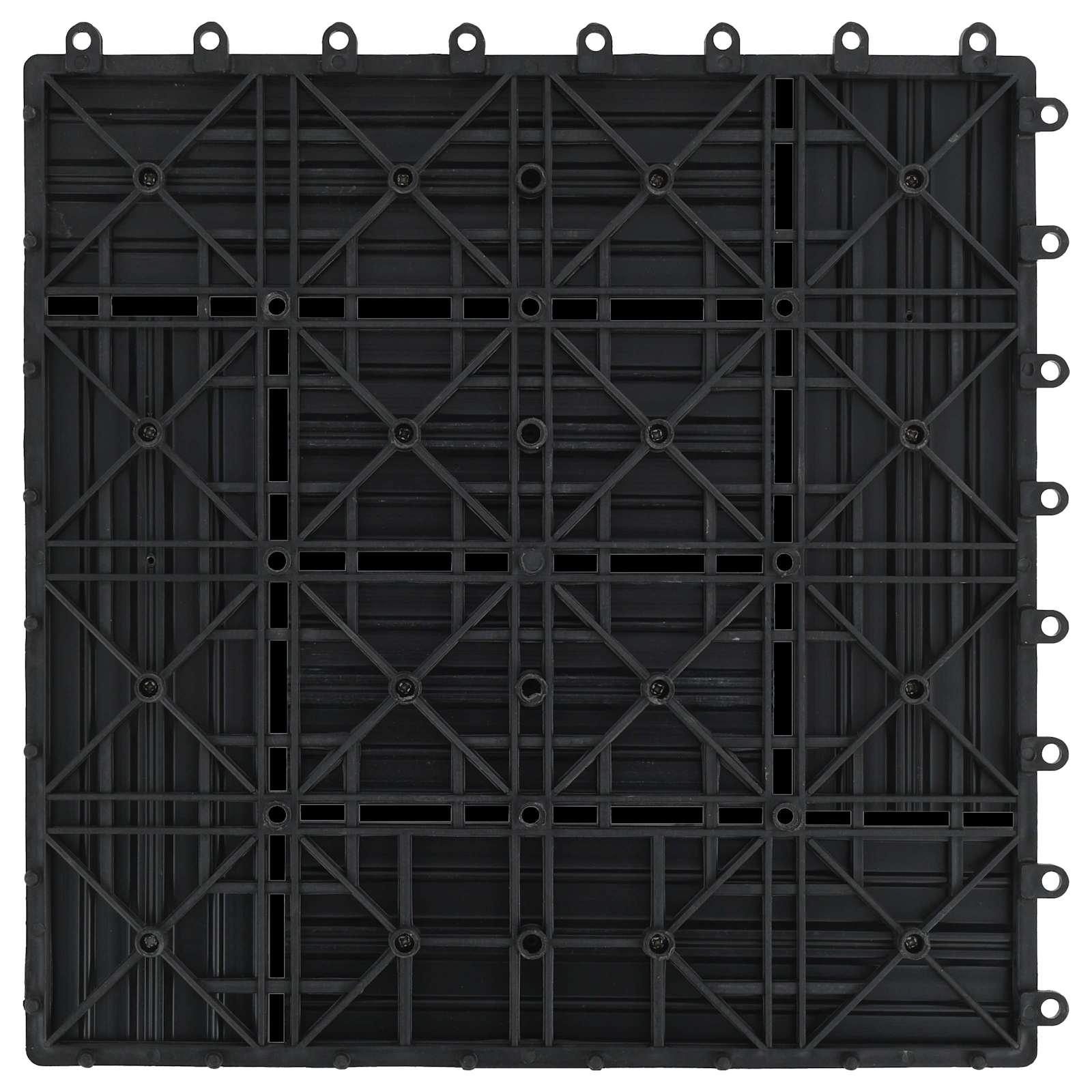 Faszegély járólap 11 pcs fekete 30 x 30 cm wpc