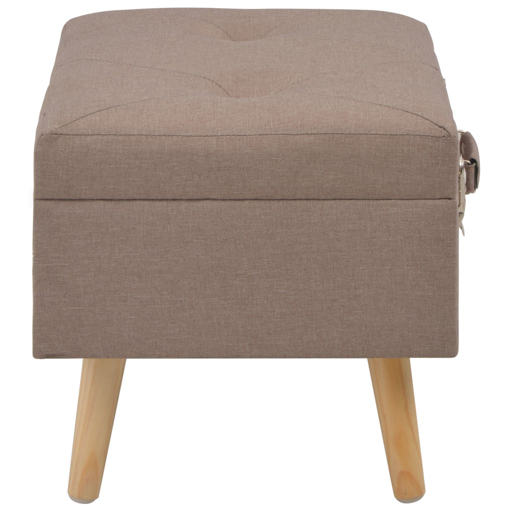 Barna kárpitozott tárolóülőke 40 cm