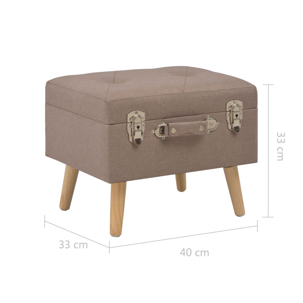 Barna kárpitozott tárolóülőke 40 cm