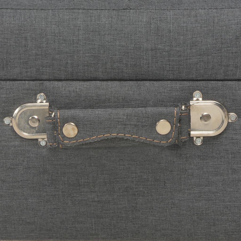 3 darab sötétszürke kárpitozott tárolóülőke