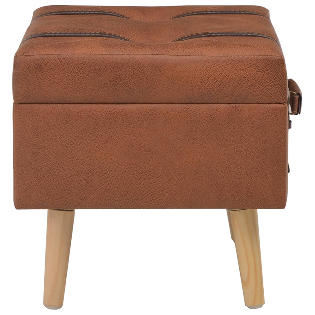 Sárgásbarna műbőr tárolóülőke 40 cm