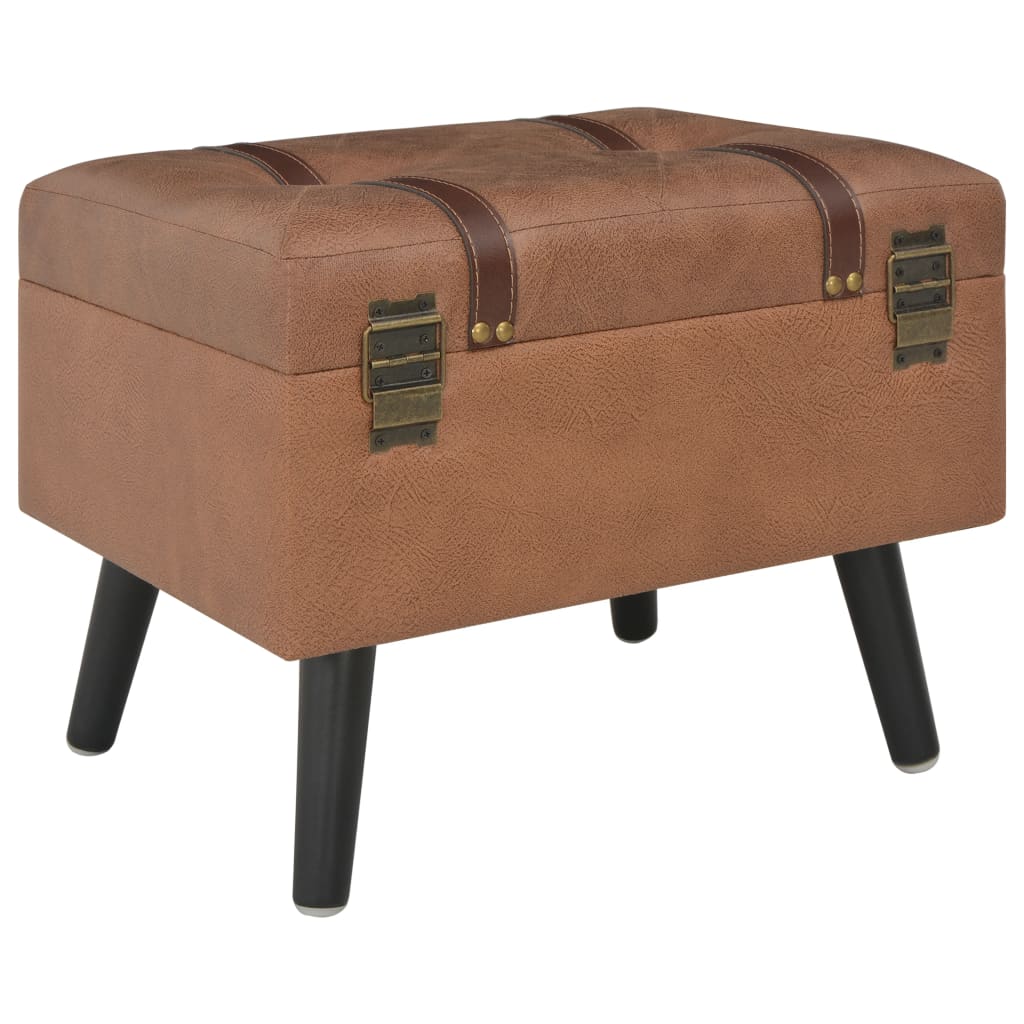 Barna műbőr tárolóülőke 40 cm