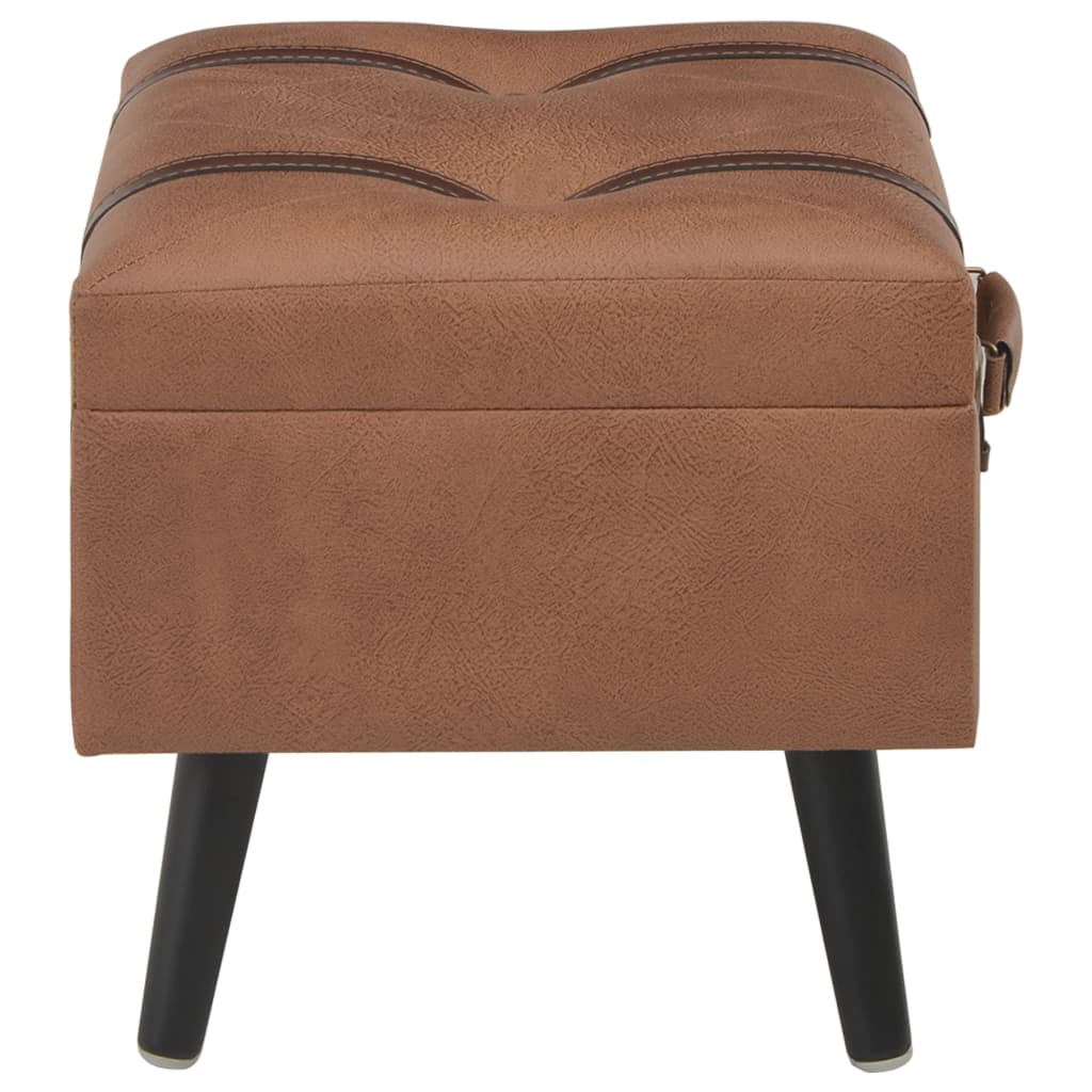 Barna műbőr tárolóülőke 40 cm