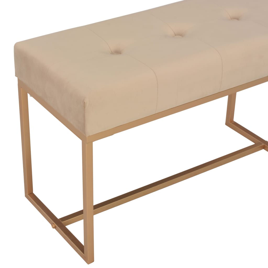 Bézsszínű bársonypad 80 cm