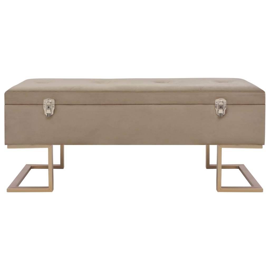 Bézs bársonypad tárolórekesszel 105 cm Bézs bársonypad tárolórekesszel 105 cm