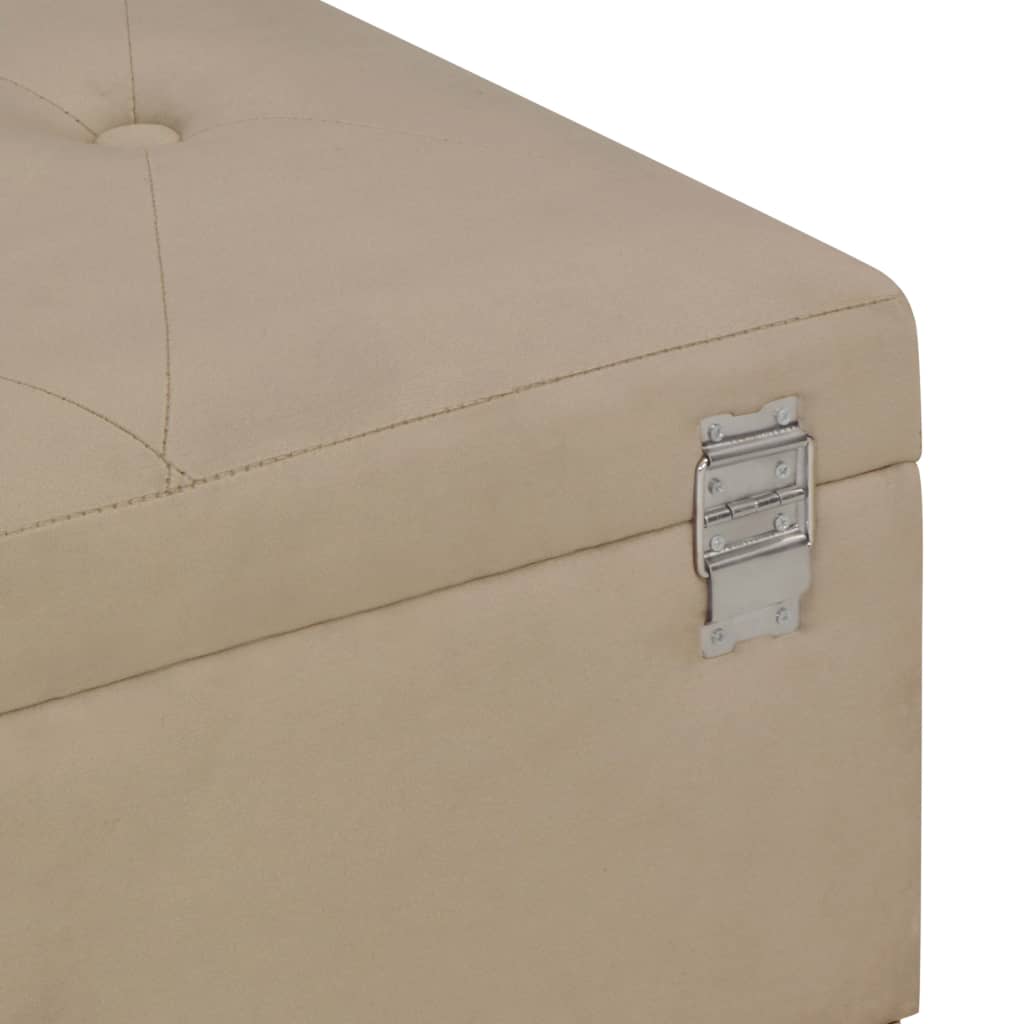 Bézs bársonypad tárolórekesszel 105 cm Bézs bársonypad tárolórekesszel 105 cm