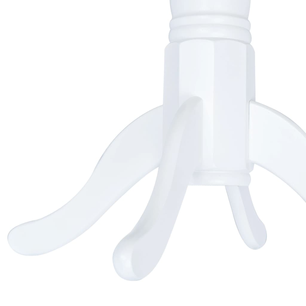 Fehér és barna tömör gumifa étkezőasztal 106 cm