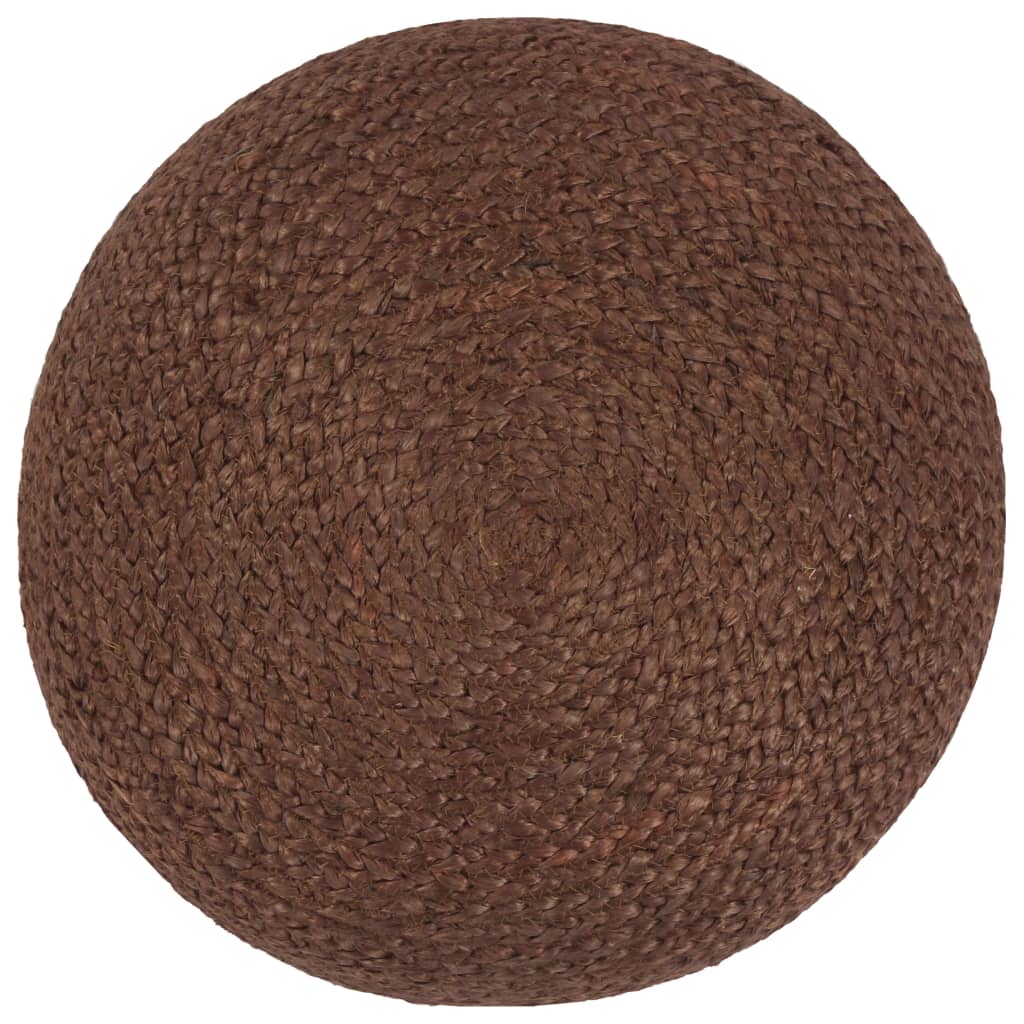 Kézzel készült barna juta puff 40 x 45 cm