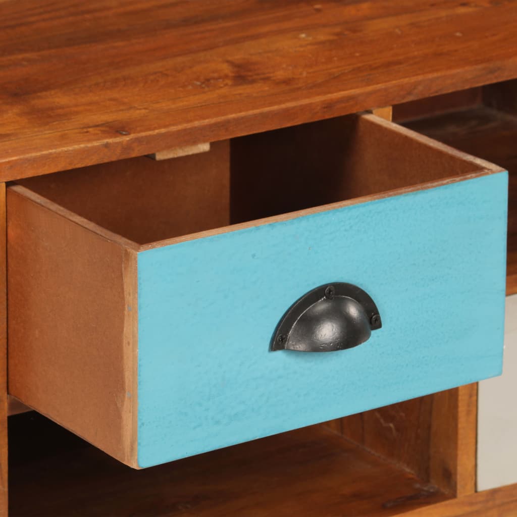 3 fiókos tömör akácfa tv-szekrény 110 x 35 x 50 cm