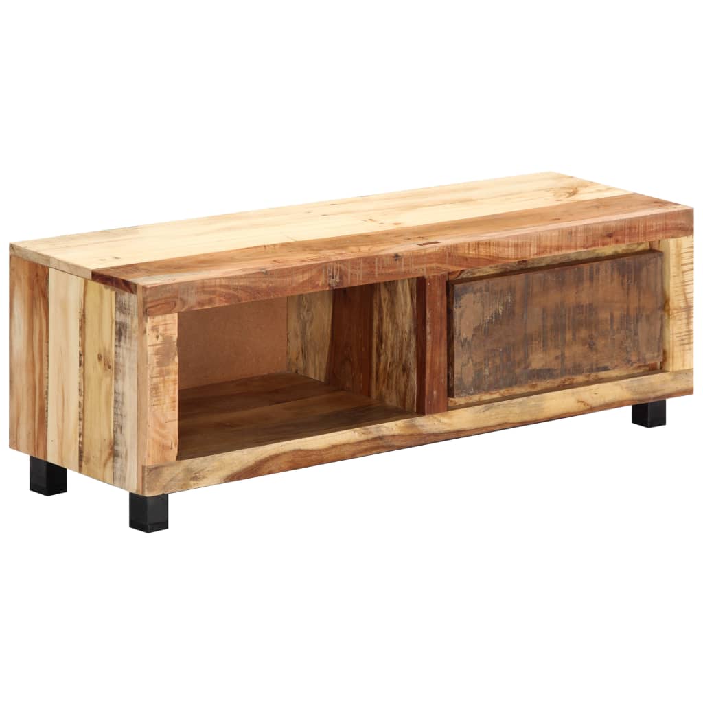 Tömör újrahasznosított fa tv-szekrény 100 x 30 x 33 cm