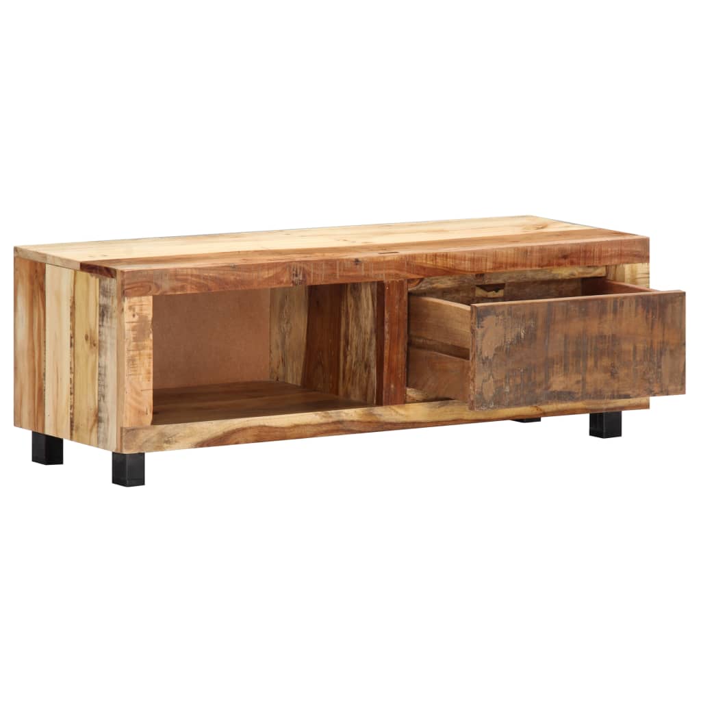 Tömör újrahasznosított fa tv-szekrény 100 x 30 x 33 cm