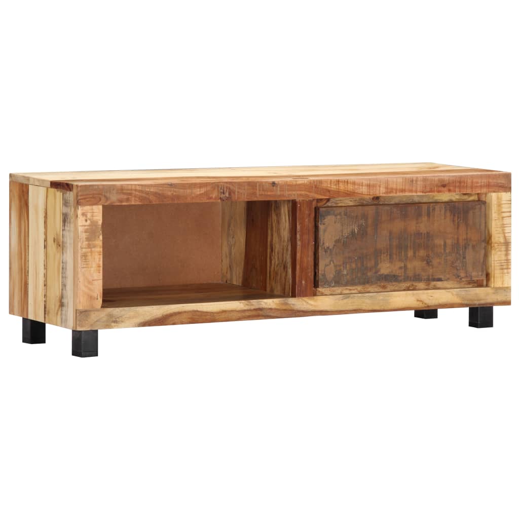 Tömör újrahasznosított fa tv-szekrény 100 x 30 x 33 cm