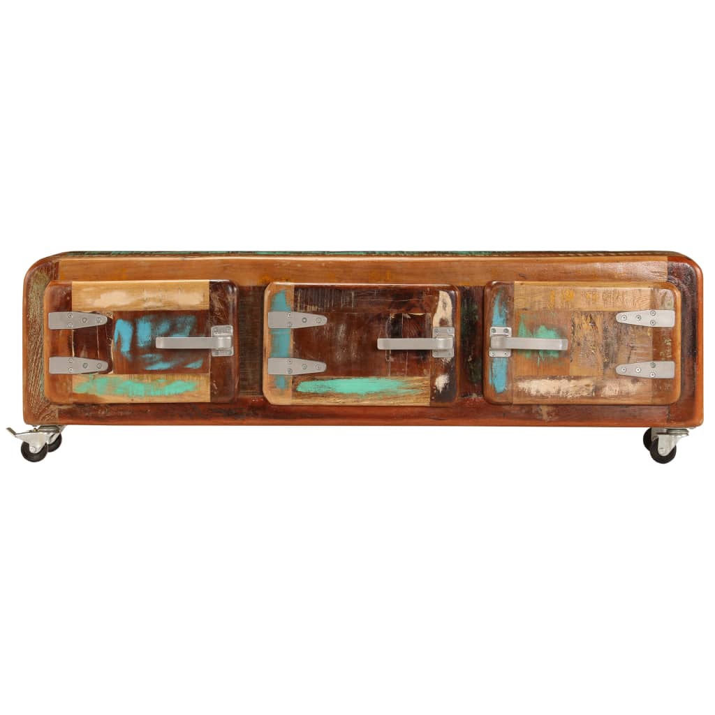 Tömör újrahasznosított fa tv-szekrény 120 x 30 x 37 cm Tömör újrahasznosított fa tv-szekrény 120 x 30 x 37 cm