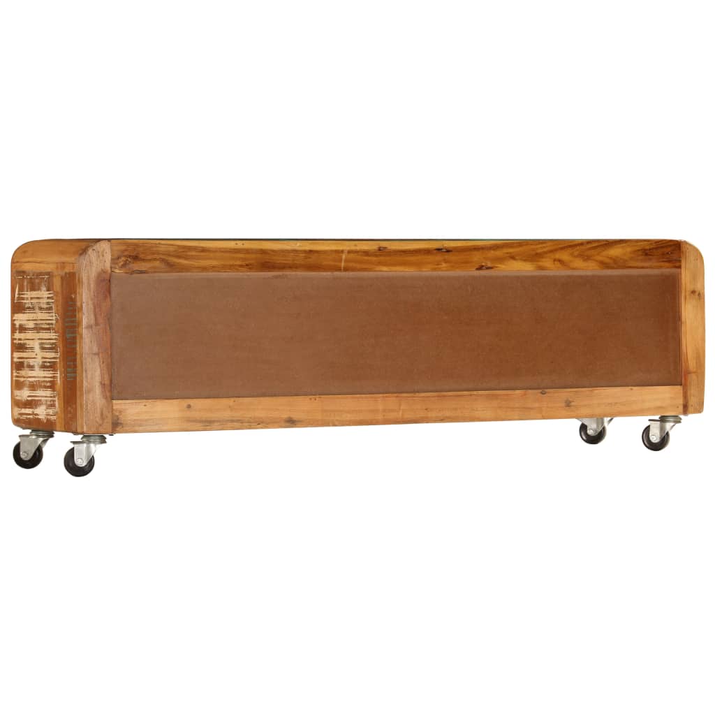 Tömör újrahasznosított fa tv-szekrény 120 x 30 x 37 cm Tömör újrahasznosított fa tv-szekrény 120 x 30 x 37 cm