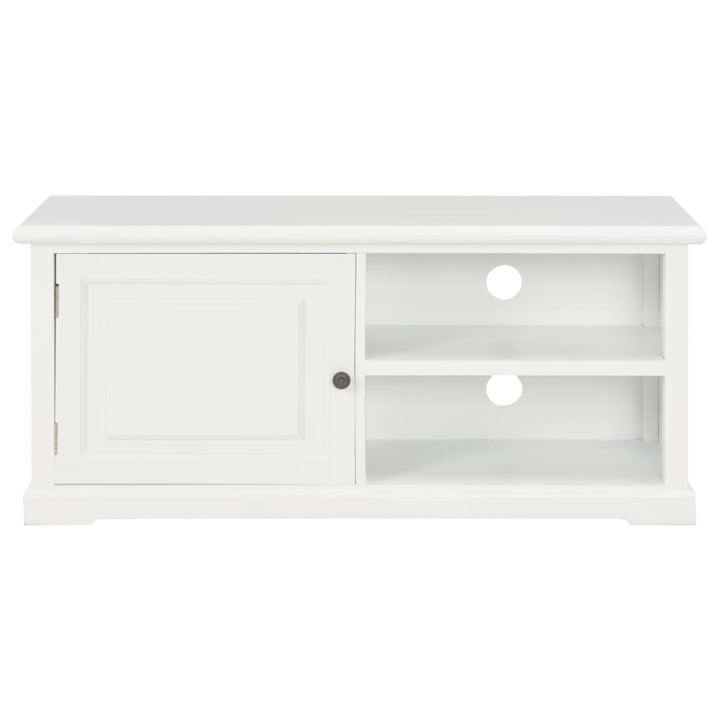 Fehér fa tv-szekrény 90 x 30 x 40 cm Fehér fa tv-szekrény 90 x 30 x 40 cm