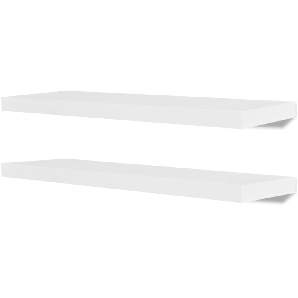 4 db fehér fali polc 80 cm