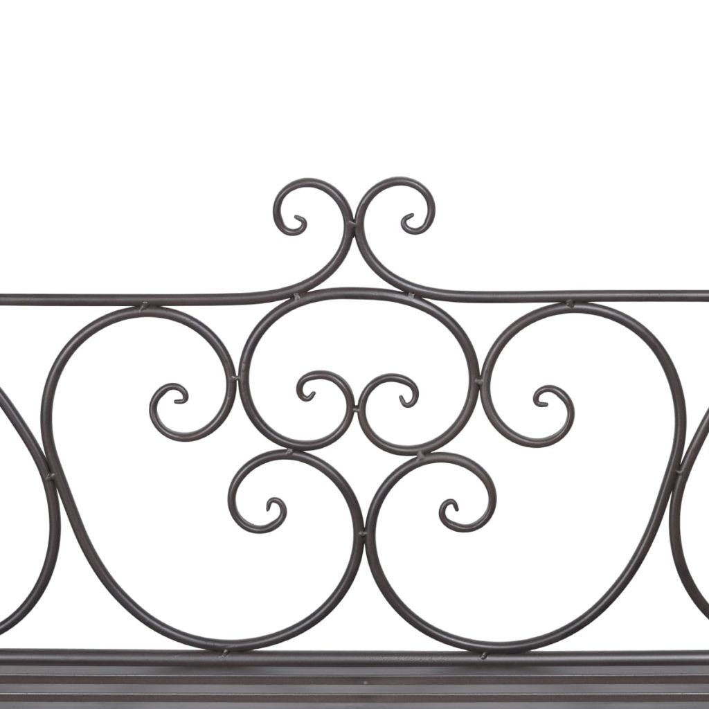 Barna antik acél kerti pad 132 cm