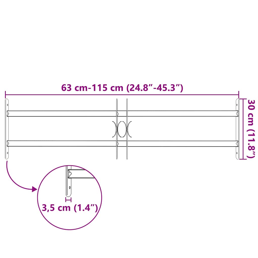 2 keresztrudas állítható biztonsági rács ablakra 700-1050 mm