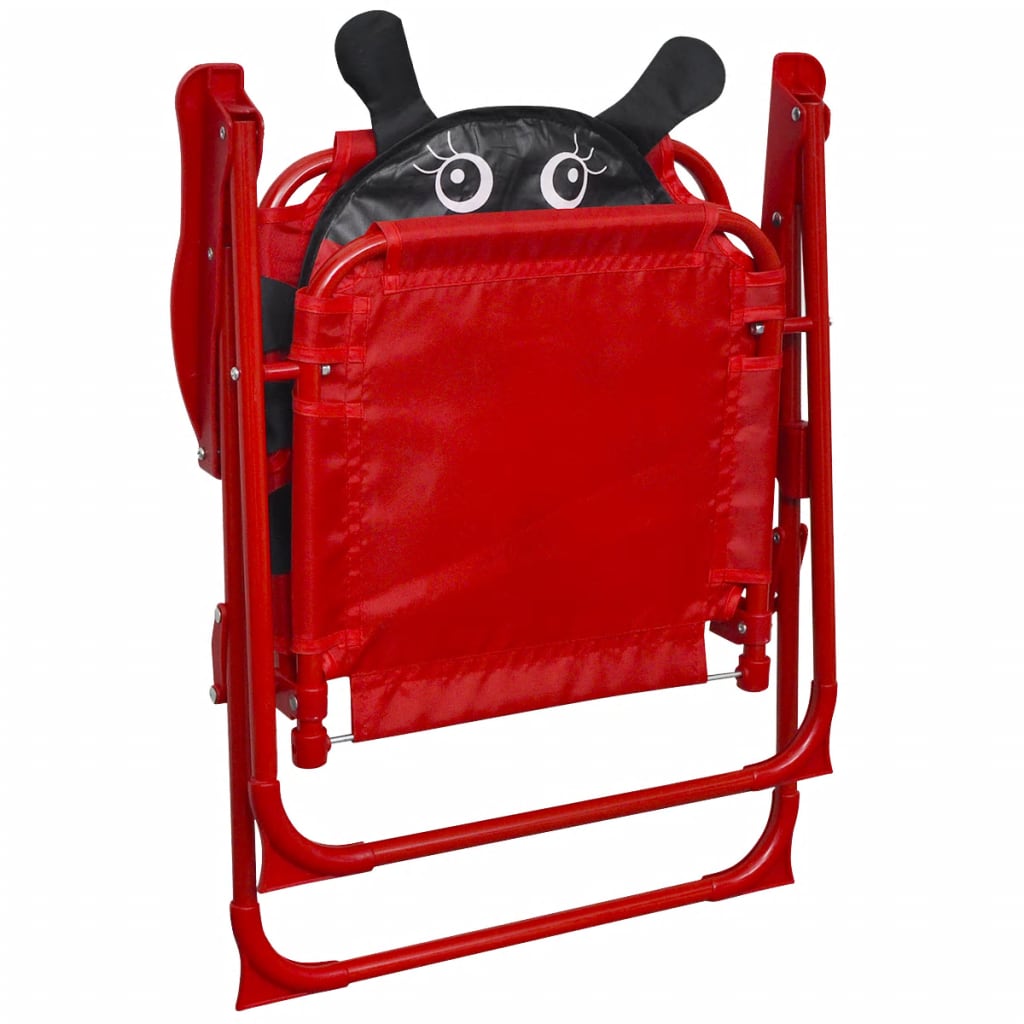 3 darabos piros kerti gyerek bisztrószett napernyővel