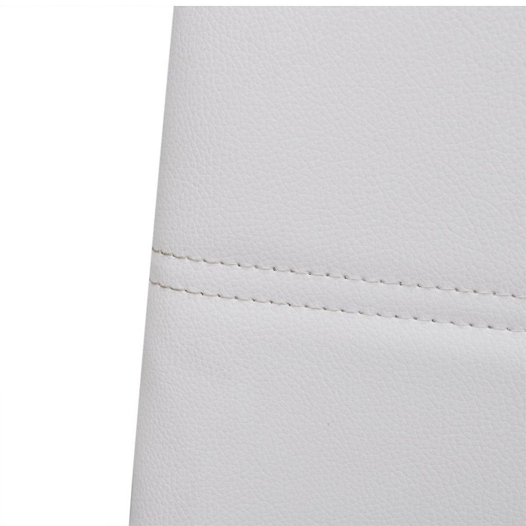 6 db fehér műbőr szánkótalpas étkezőszék