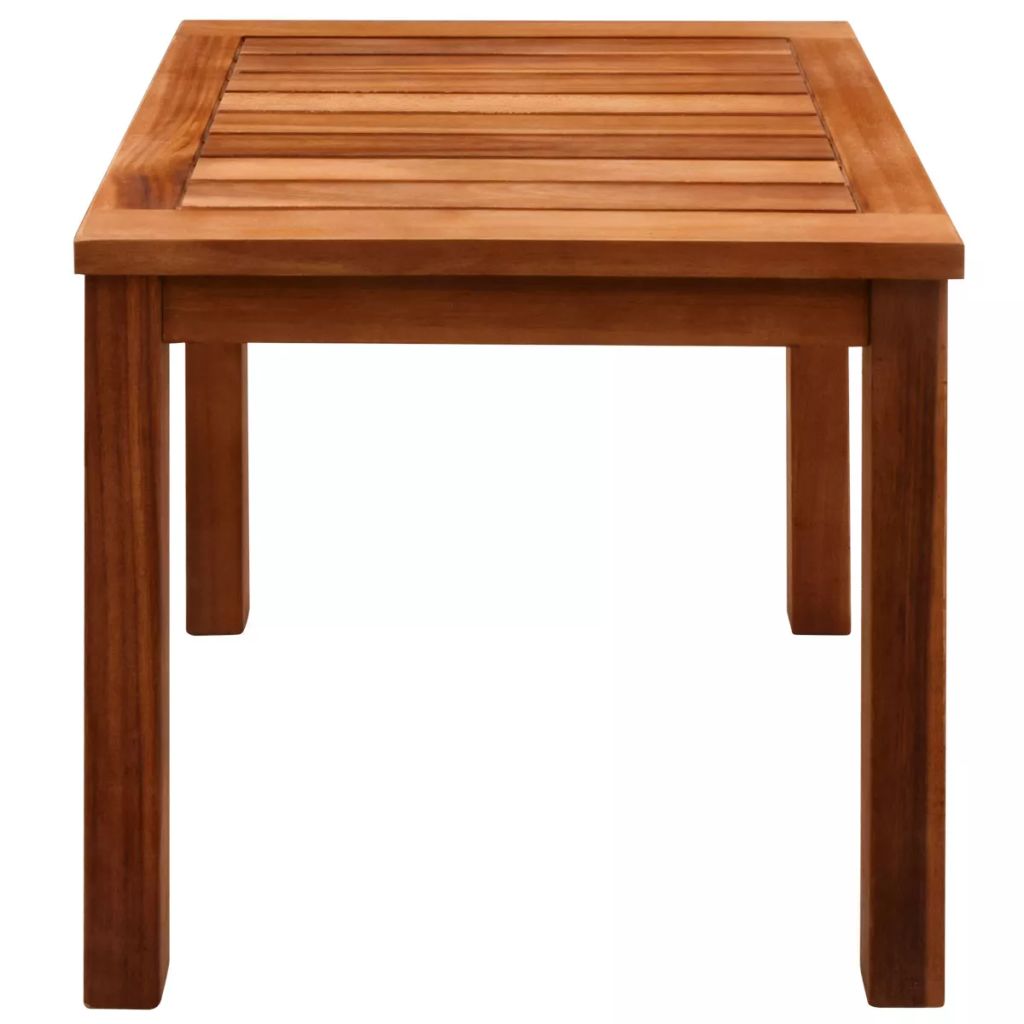 2 db tömör akácfa és textilén napozóágy asztallal