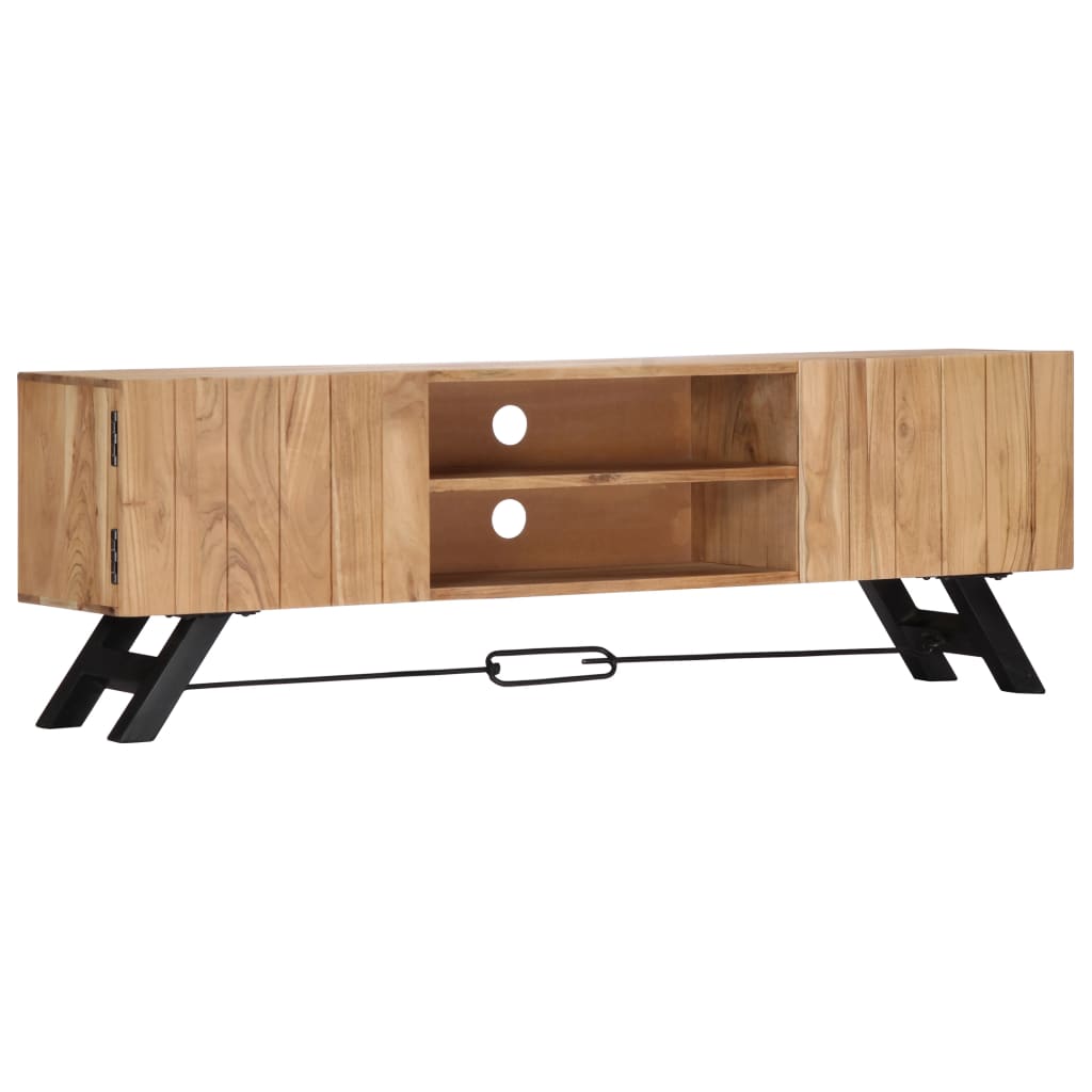 Tömör akácfa tv-szekrény 140 x 30 x 45 cm Tömör akácfa tv-szekrény 140 x 30 x 45 cm