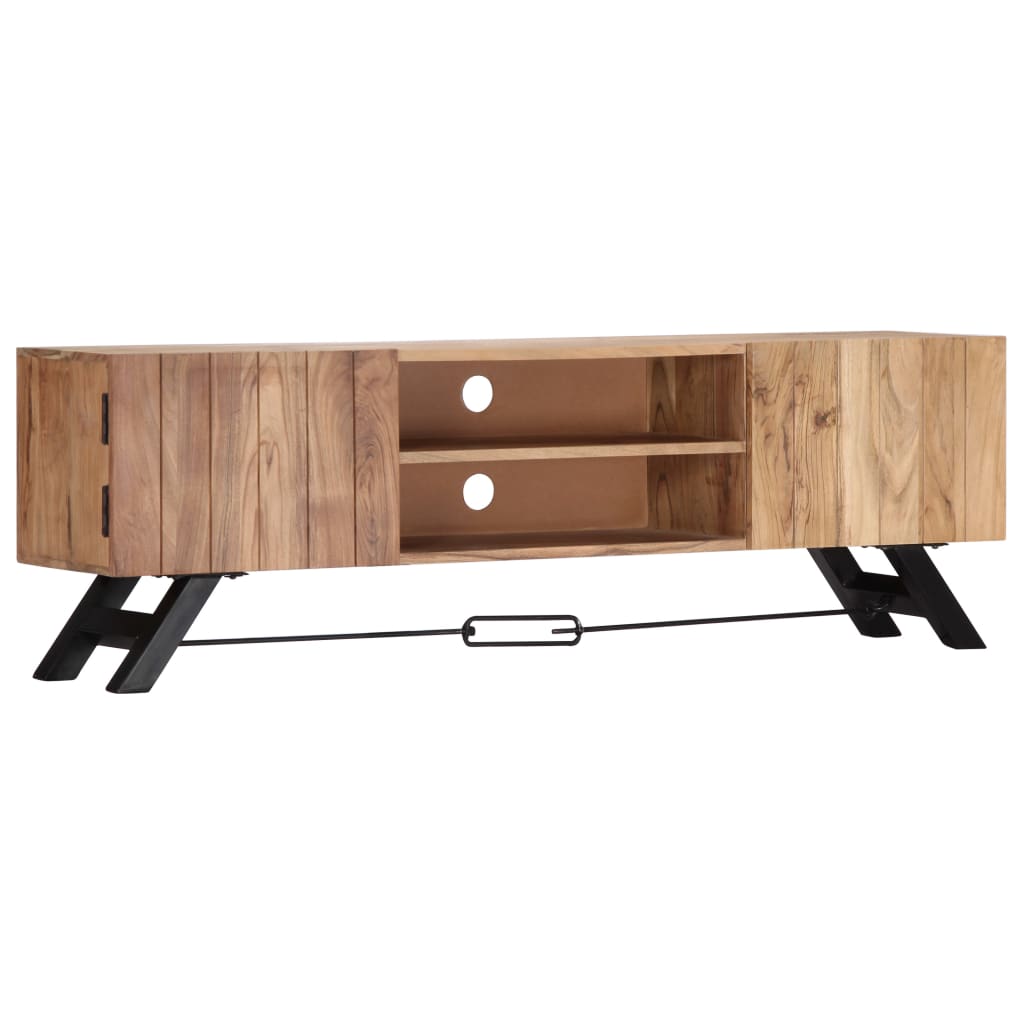 Tömör akácfa tv-szekrény 140 x 30 x 45 cm Tömör akácfa tv-szekrény 140 x 30 x 45 cm
