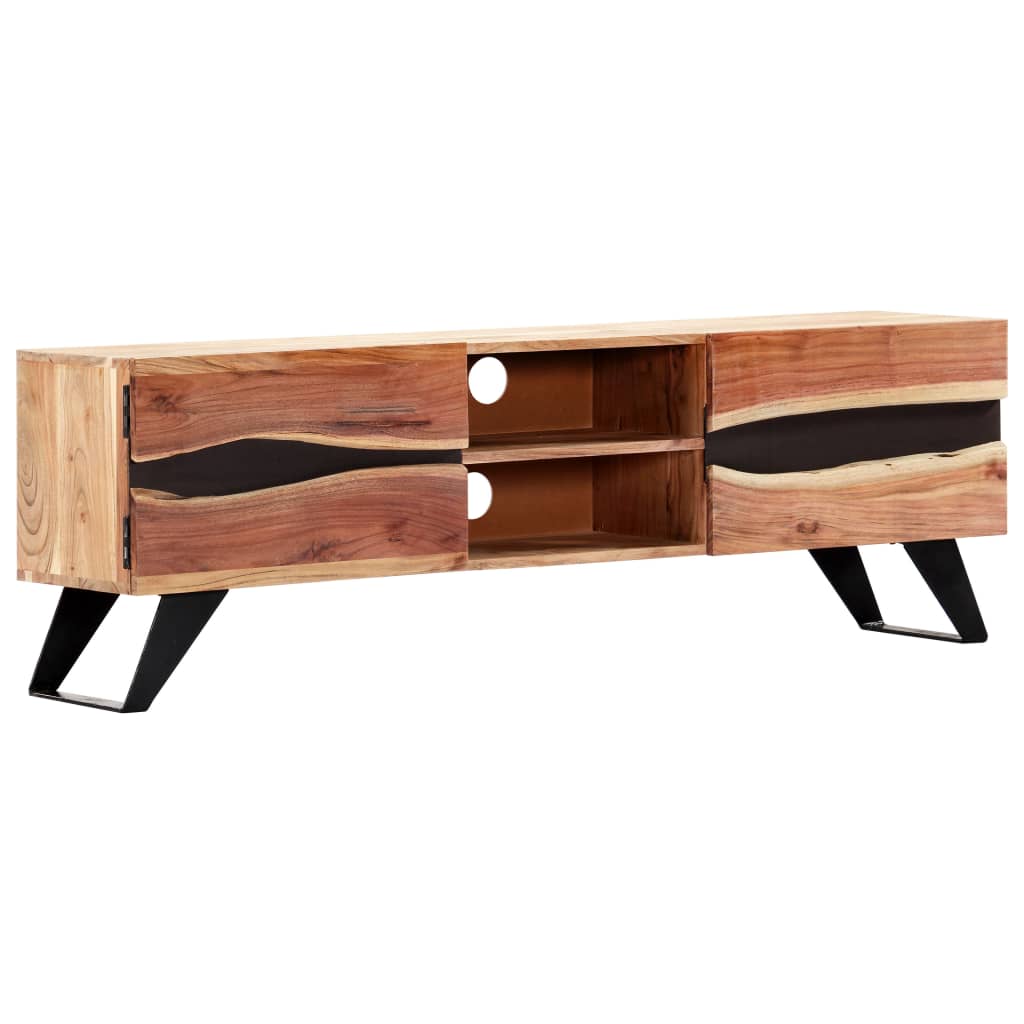 Tömör akácfa tv-szekrény 140 x 30 x 45 cm Tömör akácfa tv-szekrény 140 x 30 x 45 cm