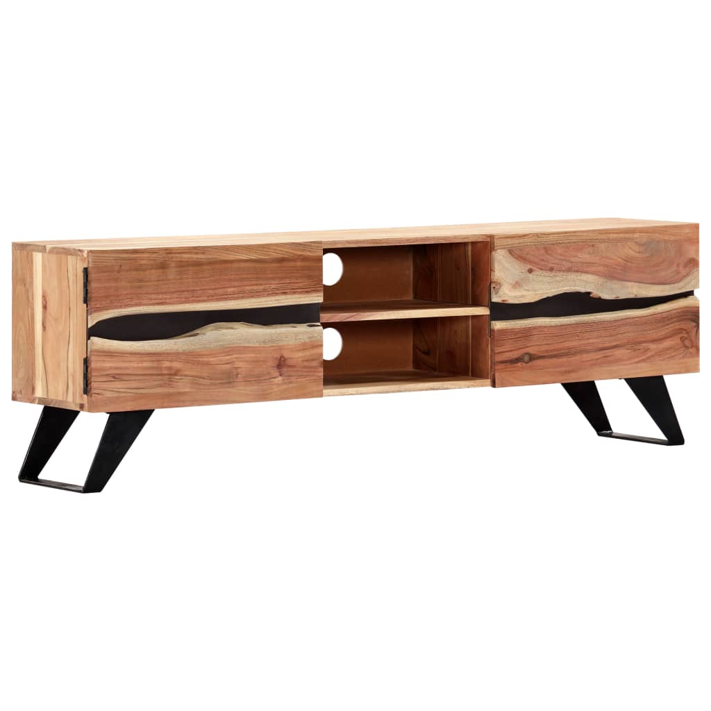 Tömör akácfa tv-szekrény 140 x 30 x 45 cm Tömör akácfa tv-szekrény 140 x 30 x 45 cm
