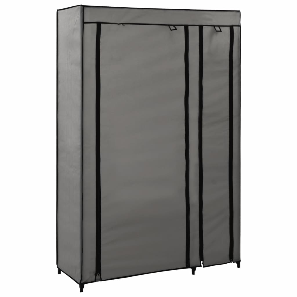 2 db szürke összecsukható szövet ruhásszekrény 110x45x175 cm