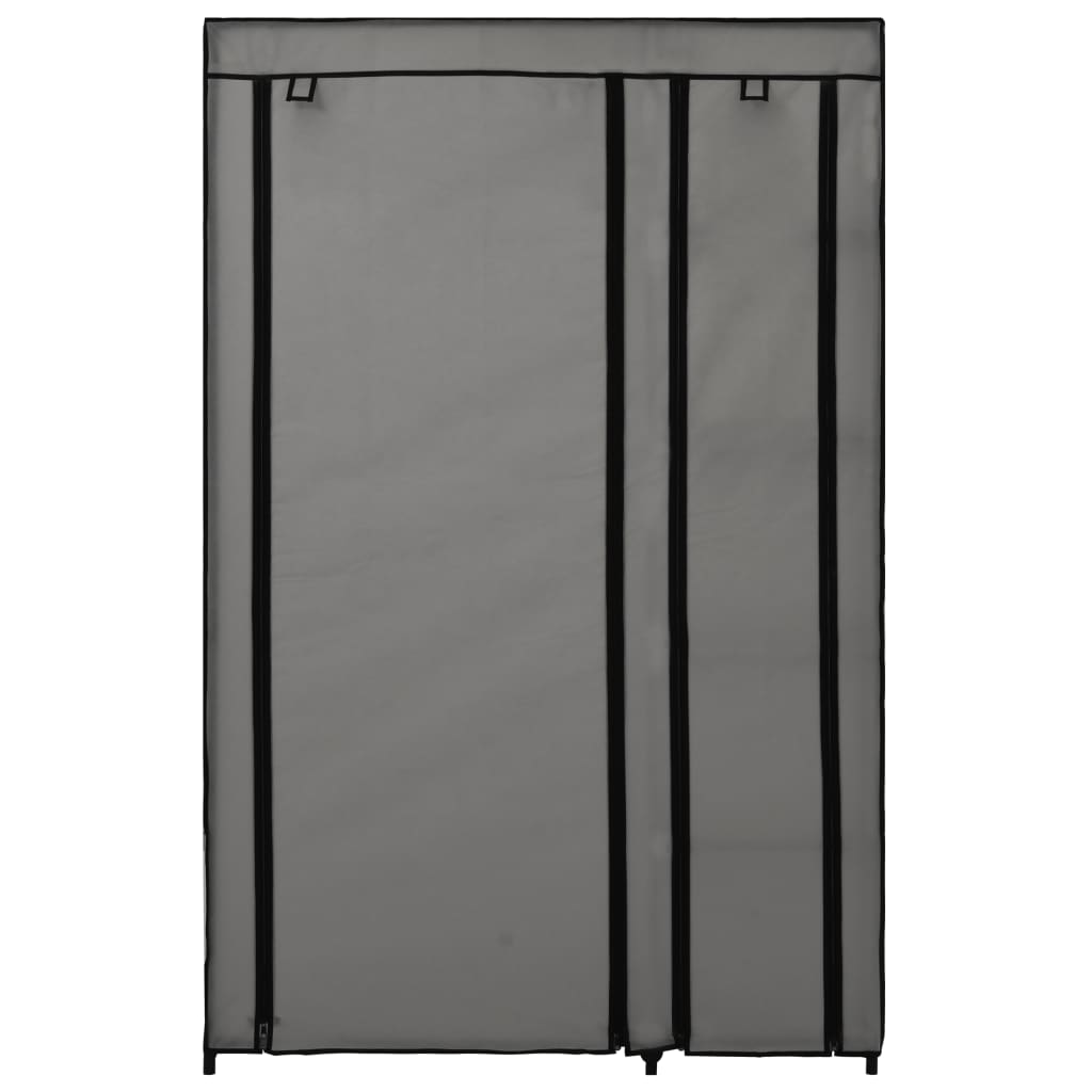 2 db szürke összecsukható szövet ruhásszekrény 110x45x175 cm