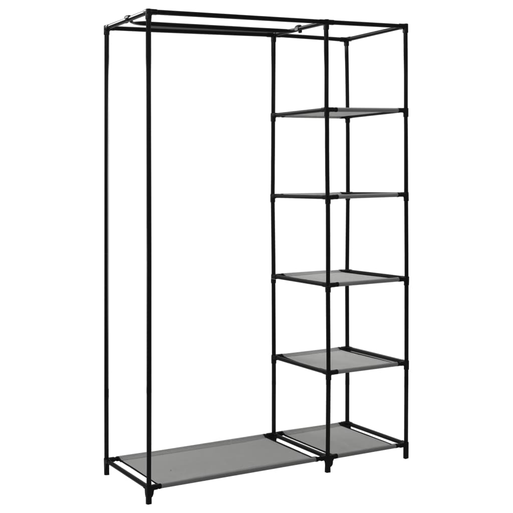 2 db szürke összecsukható szövet ruhásszekrény 110x45x175 cm