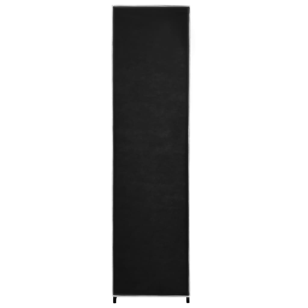 Fekete ruhásszekrény 4 tárolórekesszel 175 x 45 x 170 cm Fekete ruhásszekrény 4 tárolórekesszel 175 x 45 x 170 cm