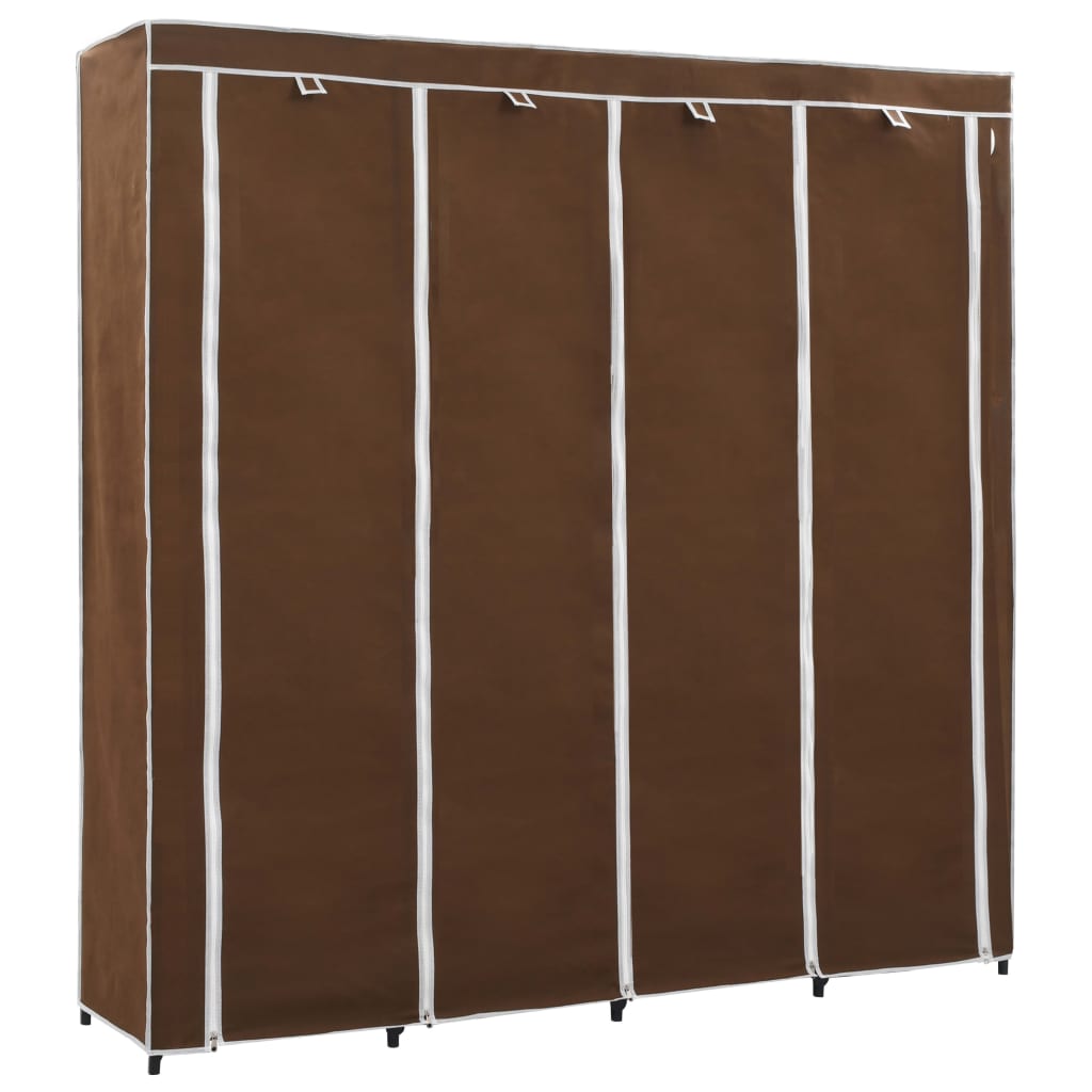 Barna ruhásszekrény 4 tárolórekesszel 175 x 45 x 170 cm Barna ruhásszekrény 4 tárolórekesszel 175 x 45 x 170 cm