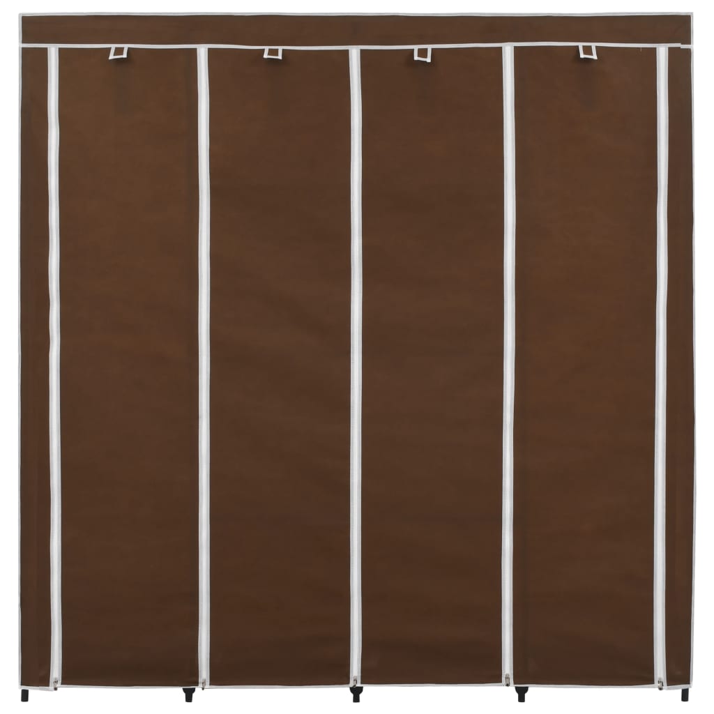 Barna ruhásszekrény 4 tárolórekesszel 175 x 45 x 170 cm Barna ruhásszekrény 4 tárolórekesszel 175 x 45 x 170 cm